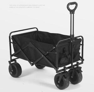 Robuster Klappwagen aus Edelstahl, Geländegängiger Zusammenklappbarer Nutzwagen für Garten, <span class=keywords><strong>Camping</strong></span>, Strand, Tragbarer Handwagen - Product Image 3