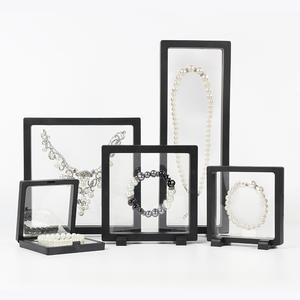 Caja de Regalo con Marco Flotante de Plástico Transparente y Membrana de Película PE, con Logotipo Personalizado, para Joyería, Pulseras, Aretes, Anillos y Collares - Product Image 3