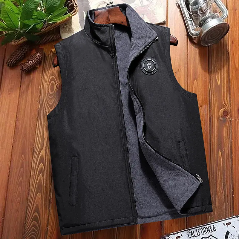 Aola Custom Logo Plus Size Padded Sleeveless Designer Winter Jacket Men Brown Cropped Wholesale Vest Sport Outdoor Jacket