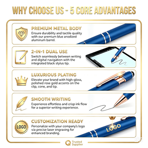 Fast Delivery Large Stock 2-in-1 <b>Metal</b> Touch Screen Stylus Ballpoint Pen Signature <b>Roller</b> Pen Custom Logo Promotional Business - Product Image 5