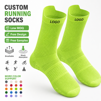 Chaussettes de course anti-humidité, anti-microbiennes, invisibles, avec talon rembourré, pour l'entraînement au marathon