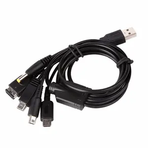 Cable de carga de cargador USB 5 en 1 de alta calidad para Nintendo DS Lite para NDS para GameBoy Advance GBA SP Cable USB para PSP