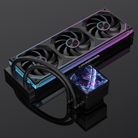 Nouveau style de refroidisseur liquide AIO pour processeur 360 mm avec ventilateurs et écran LCD IPS de 4,0 pouces pour PC de jeu en céramique
