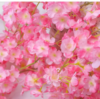 Ventes en gros de guirlandes de fleurs de cerisier artificielles en provenance d'usine, pour enrouler les tuyaux de climatisation, décorations de plafond intérieures