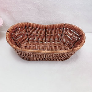 Woven <b>Basket</b> Rectangle Handmade <b>Storage</b> <b>Basket</b> For Snacks Fruit Vegetables Desktop Display <b>Basket</b> - Product Image 1