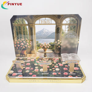 Présentoir de Comptoir Moderne Personnalisé en Acrylique et Métal Doré avec Petits Crochets et Étagère pour Maquillage et Fleuriste - Product Image 2