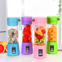 Groothandel 380ML 6 Bladen USB Oplaadbare Draagbare Blenderbeker Huis Buiten Hotel Fruit Smoothie Sapcentrifuge