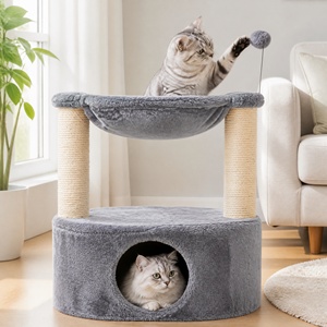 Albero per Gatti in Peluche con Tiragraffi in Sisal Naturale, Amaca Accogliente, Cuccia Chiusa e Palla Interattiva Sospesa - Arredamento per Gatti <span class=keywords><strong>da</strong></span> Interno - Product Image 6