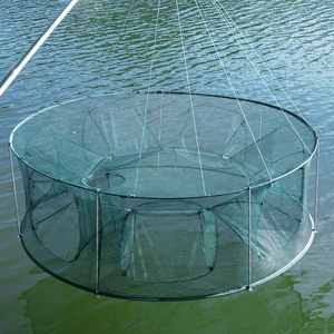 Red de pesca plegable de nailon Guosong con asa y cuerda para peces, camarones, cangrejos, red de pesca Flexible para cangrejos - Product Image 1