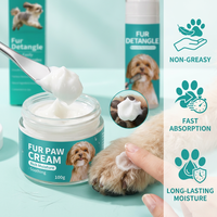 Gants de toilettage pour animaux de compagnie en gros, crème naturelle hydratante en profondeur pour les pattes de 50 ml, baume réparateur pour pattes gercées pour chiens et chats, marque privée, usine OEM
