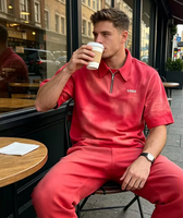 T-shirt Homme Vintage Délavé Coupe Boxy Personnalisé avec Motif Graphique, Double Couche, Effet Usé, Coton, Style Streetwear
