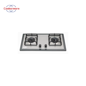 Placa de Gas de 2 quemadores con placa de cocina de acero inoxidable y soporte de sartén de hierro fundido, diseño Simple <span class=keywords><strong>para</strong></span> uso en hoteles, encimera de Gas - Product Image 1