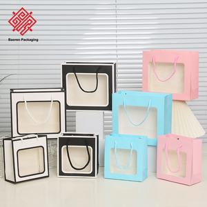 Baoren - Bolsa de Papel Transparente Reutilizable Ecológica Personalizada al por Mayor, OEM, ODM, con Ventana para Embalaje de Artesanías - Product Image 4