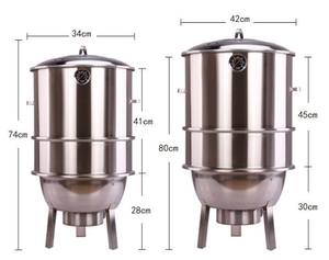 Four suspendu électrique pour <span class=keywords><strong>barbecue</strong></span>, au charbon de bois, sans fumée, en acier inoxydable épais, four pour l'extérieur, w - Product Image 5