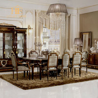 Fauteuil de salle à manger antique européen français en bois massif avec revêtement en velours pour la maison, l'appartement et les banquets d'hôtel