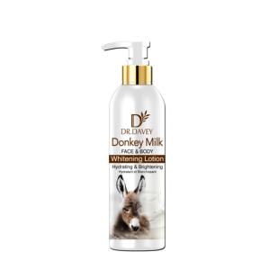 DR.DAVEY Lotion éclaircissante pour le visage et le corps au <span class=keywords><strong>lait</strong></span> <span class=keywords><strong>d</strong></span>'ânesse pour les soins quotidiens de la peau, bonne qualité, 300 ml, marque privée - Product Image 1