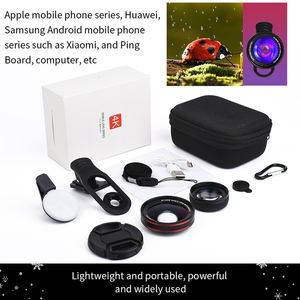 Objectif universel grand-angle macro 4K HD en verre optique avec <span class=keywords><strong>zoom</strong></span> 0,45X et clip de 37 mm pour téléphone portable, idéal pour la photographie de cils et de beauté des ongles - Product Image 6