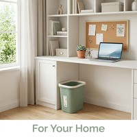 Poubelle en plastique pour la maison, avec couvercle, en PP recyclable, pour cuisine, salle de bain, bureau, vente en gros