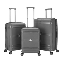 Ensemble de 3 valises à roulettes en PP pour voyage, bagages de transport en gros