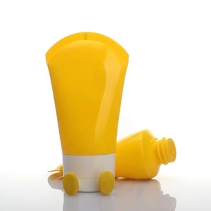 Wholesale Lovely Beauty Packaging 50ml <b>Plastic</b> Cosmetic Cute Shape <b>Tube</b> With Baby Foots Flip Top Cap For Hand Cream Sunscreen - Product Image 1