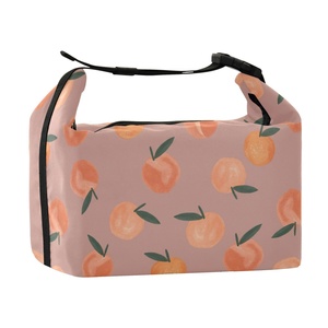 Bolsa de almuerzo personalizada de color rosa melocotón con diseño tropical de Hawái, bolsa con aislamiento térmico, bolsa para pícnic escolar al aire libre - Product Image 2
