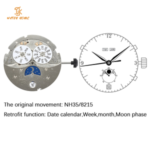 Mouvement NH35 modifié, calendrier complet, phase de lune, 24H, montre automatique, calibre pour fabricants OEM de marques. - Product Image 1