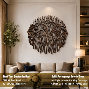 Decoración Moderna para el Hogar, Arte de Pared Abstracto Hecho a Mano, Obra de Arte en Técnica Mixta, Pintura Tallada en Madera, <span class=keywords><strong>Cuadros</strong></span> de Pared 3D - Product Image 6