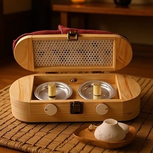 Caja de Moxibustión de Madera Sólida, Dispositivo de Terapia de Calor para el Cuidado de los Pies - Product Image 1