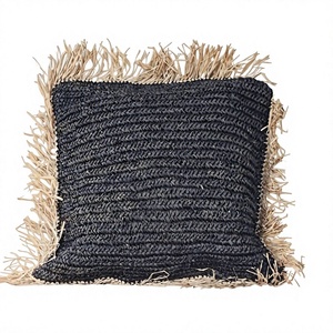 Boho ปลอกหมอนผ้าริ้วปาล์มสี่เหลี่ยมสไตล์วินเทจ Boho พร้อมปลอกหมอน Boho สำหรับตกแต่งกลางแจ้งและในร่ม - Product Image 1