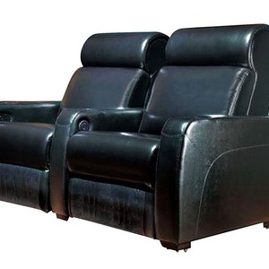 โซฟาปรับเอนนั่งสบาย รุ่น WZ601 หนังสีดำ เก้าอี้โรงหนังสำหรับโฮมซีเนม่า - Product Image 1
