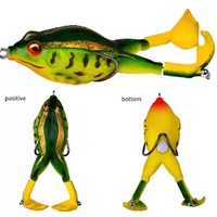 Newbilit Meilleure vente leurre de pêche 13.5g 95mm avec grenouille en plastique souple à double crochet