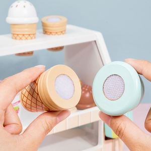 Jouet de cuisine en bois pour enfants, stand de crème glacée, jeu d'imitation, aliments jouets pour filles, cadeau idéal - Product Image 5