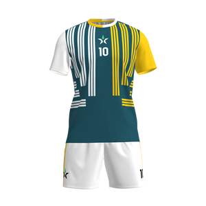 Ensemble de <span class=keywords><strong>football</strong></span> personnalisable haut de gamme, motif rayé noir, rouge et blanc sophistiqué, léger, respirant, prêt pour les matchs - Product Image 4