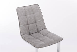 Prezzo a buon mercato mobili per la casa su misura moderna in pelle schiena alta struttura in metallo grigio <span class=keywords><strong>tessuto</strong></span> sedia da pranzo - Product Image 5