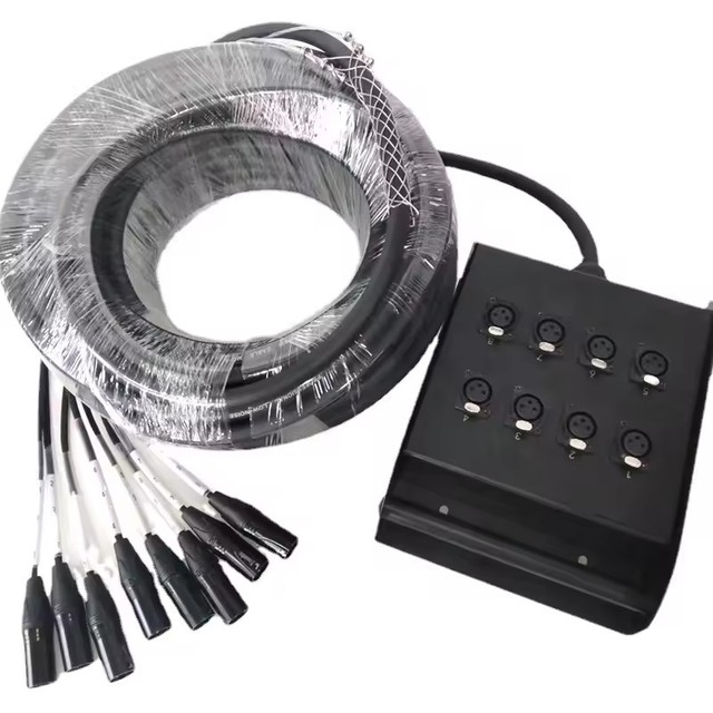 8-channel Stage Audio Junction Box Studio signal Cable Box 8 XLR Cannon signal Cable Snake Cable