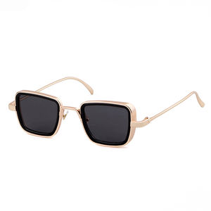 Lunettes de soleil <span class=keywords><strong>steampunk</strong></span> à monture carrée petite taille pour hommes, design de marque 2019, tendance <span class=keywords><strong>film</strong></span> indien, style célébrité 3919 - Product Image 1