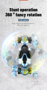 Voiture télécommandée 4x4 RC avec effets de torsion, lumières cool, musique dynamique, rotation à 360°, transformation à une touche, dérapage - Product Image 5