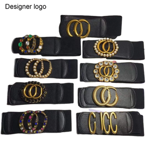 Üreticileri özel kadınlar lüks inci tokaları marka tasarımcı deri kemerler streç bel bayanlar elastik kemer - Product Image 1