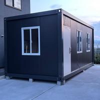 Maison conteneur préfabriquée résistante au vent, unité de logement temporaire modulaire pour camp minier