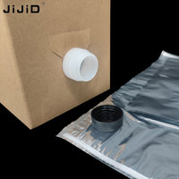 JIJID feuille d'aluminium personnalisable sac aseptique 5L liquide bavoir sac dans une boîte pour jus café vin emballage