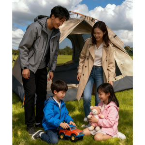 Tente de camping automatique Oxford imperméable pour 3-4 personnes, abri portable pop-up pour les voyages - Product Image 6