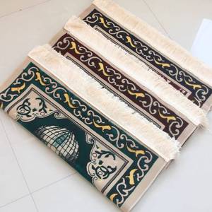 Alfombra de Oración Musulmana con Estampado Floral, Lavable, de Lana, con Base Antideslizante, Estilo 1, para Exteriores - Product Image 1