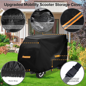 Funda de Almacenamiento para Scooter Eléctrico, Resistente, Impermeable, Anti-UV, Duradera, con Tiras Reflectantes Impermeables - Product Image 5