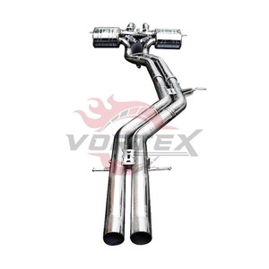 Échappement arrière à soupapes en acier inoxydable Vortex pour Lamborghini Urus 4.0T V8 avec triple sorties de pot d'échappement chromées et unité sonore - Product Image 3