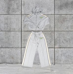 Conjunto Deportivo de Dos Piezas con Capucha para Hombre, de Poliéster/Algodón Grueso, Talla Grande, Ecológico, Transpirable, para Invierno - Product Image 1