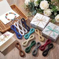 Cordon élastique torsadé à 3 brins, multicolore, perlé, recouvert, 1 mm, en caoutchouc haute ténacité, pour la fabrication de bijoux, la couture, extensible