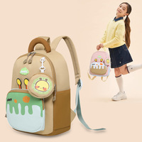 Sac à dos d'école pour garçons, dessin animé, léger, grande capacité, double épaule, réduction de la charge, microfibre, pour les classes de CP à CM2