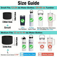 Protège-bas en silicone pour gobelet Stanley 40oz 30oz, texture diamantée antidérapante, manchon de protection pour le fond du gobelet, Quencher