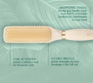 <span class=keywords><strong>2025</strong></span> Ecotools thời trang mới Curl kích hoạt Detangler tre trắng tự nhiên Bàn chải tóc - Product Image 4