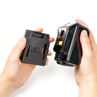 Projecteur LED multifonctionnel, compatible avec 10 batteries, source sphérique, 360 degrés, crochet de suspension inférieur